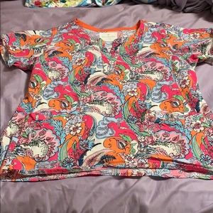 Vera Bradley Scrub Top Size Large
